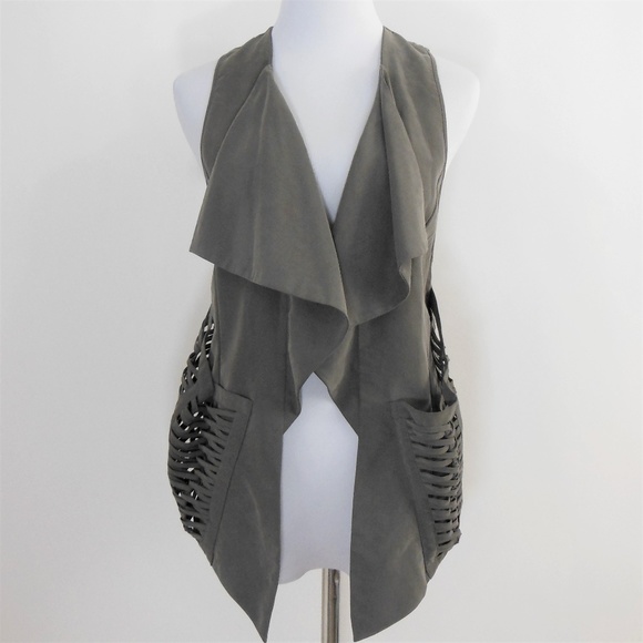 Sachin + Babi Jackets & Blazers - Sachin + Babi Taupe Vest Sz 4